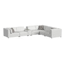 Zandara 7PC Modular Set in Olefin Beige with Pillows - Michael's Discount Furniture