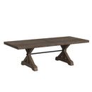 Yellowstone Dining Table with 2x12" Leaves in Medium Brown - Michael's Discount Furniture