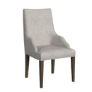 Yellowstone Dining Host Chair with Grey Fabric in Medium Brown (2 Per Carton) - Michael's Discount Furniture