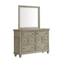 Whit-Ash Dresser and Mirror Set in Light Grey - Michael's Discount Furniture