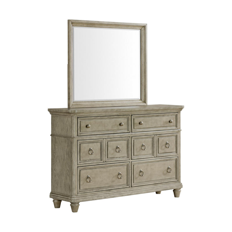 Whit-Ash Dresser and Mirror Set in Light Grey Whit-Ash Dresser and Mirror Set in Light Grey