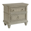 Whit-Ash 2-Drawer Nightstand with USB in Light Grey - Michael's Discount Furniture