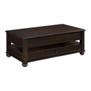 Wagner Rectangular Lift-Top Coffee Table w/ Casters in Cherry - Michael's Discount Furniture