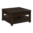 Wagner Square Lift-Top Coffee Table w/ Casters in Cherry - Michael's Discount Furniture