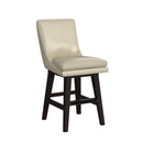 Villanova Swivel Counter Stool with Beige PU in Espresso (2 Per Carton) - Michael's Discount Furniture