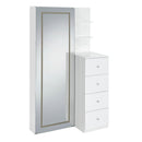Vancouver Floor Mirror With Storage in White - Michael's Discount Furniture