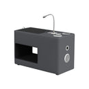 Valari Nightstand with Electronic Features in Grey PU - Michael's Discount Furniture