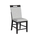 Transcend Counter Side Chair with Light Grey Fabric in Charcoal (2 Per Carton) - Michael's Discount Furniture