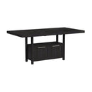 Transcend Counter Height Dining Set in Charcoal-Table and Four Chairs - Michael's Discount Furniture