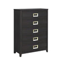 Tobias 5-Drawer Chest in Black - Michael's Discount Furniture