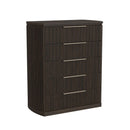 Sylvie 5-Drawer Chest in Dark Brown - Michael's Discount Furniture