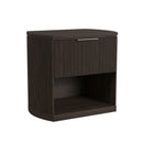Sylvie 1-Drawer Nightstand with Touch Light in Dark Brown LED - Michael's Discount Furniture