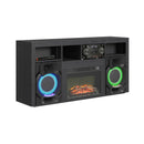 St. Cloud Fireplace with Sound System in Black - Michael's Discount Furniture