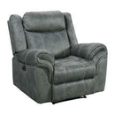 Sorrento 3PC Living Room Set in FB367 Charcoal-Sofa, Loveseat & Recliner - Michael's Discount Furniture