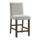 Seneca Counter Side Chair with Grey Fabric in Brown (2 Per Carton) - Michael's Discount Furniture
