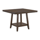 Seneca Counter Height Dining Set in Brown-Table and Four Chairs - Michael's Discount Furniture