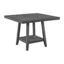 Seneca Counter Height Dining Set in Brown-Table and Four Chairs - Michael's Discount Furniture