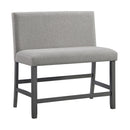 Seneca Counter 3PC Corner Bench Grey Fabric in Grey - Michael's Discount Furniture