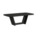 Ridgemont Rectangular Dining Table in Black with Grain - Michael's Discount Furniture