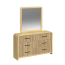 Ridgemont Dresser and Mirror Set in Natural - Michael's Discount Furniture