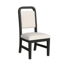 Ridgemont Dining Side Chair with White Fabric in Black with Grain (2 Per Carton) - Michael's Discount Furniture