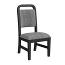 Ridgemont Dining Side Chair with Grey Fabric in Black with Grain (2 Per Carton) - Michael's Discount Furniture