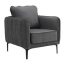 Rae Chair in Lavish 152 Grey Velvet - Michael's Discount Furniture