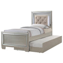 PLATINUM YOUTH PLATFORM W/ TRUNDLE BEDROOM SET - Michael's Discount Furniture