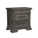 Park Ridge 3-Drawer Nightstand in Charcoal - Michael's Discount Furniture