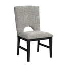 Oregon Dining Side Chair with Grey Fabric in Black (2 Per Carton) - Michael's Discount Furniture