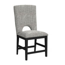 Oregon Counter Side Chair with Grey Fabric in Black (2 Per Carton) - Michael's Discount Furniture