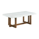 Morris 2PC Occasional Marble Table Set in White - Michael's Discount Furniture