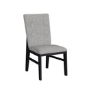Marlene Dining Side Chair with Grey Fabric in Black (2 Per Carton) - Michael's Discount Furniture