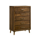 Malibu 5-Drawer Chest in Walnut - Michael's Discount Furniture