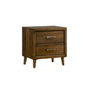 Malibu 2-Drawer Nightstand in Walnut - Michael's Discount Furniture