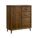 Malibu 4-Drawer Chest in Walnut - Michael's Discount Furniture