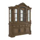 Madison Park Hutch with LED in Walnut - Michael's Discount Furniture
