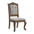Madison Park Dining Side Chair with Beige Fabric in Walnut (2 Per Carton) - Michael's Discount Furniture