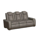 Lantana 3PC Living Room Set in Rocky Grey/Brown-Sofa, Loveseat & Recliner - Michael's Discount Furniture