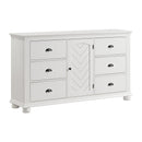 Kona 6-Drawer Dresser in White - Michael's Discount Furniture