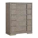 Kelis 5-Drawer Chest in Grey - Michael's Discount Furniture