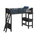 Hampton Kids Loft with Ladder and Desk with Speaker Bedroom Set - Michael's Discount Furniture