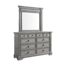 Glenmore Dresser and Mirror Set in Aged Grey - Michael's Discount Furniture