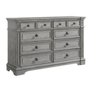 Glenmore 8-Drawer Dresser in Aged Grey - Michael's Discount Furniture