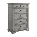 Glenmore 5-Drawer Chest in Aged Grey - Michael's Discount Furniture