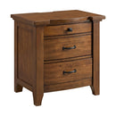 Gage 3-Drawer Nightstand with USB and Power in Chestnut - Michael's Discount Furniture