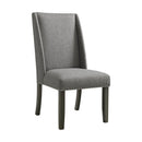 Everdeen Side Chair w/ Grey Fabric and Nail Heads in Charcoal (2 Per Carton) - Michael's Discount Furniture