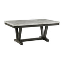 Everdeen Dining Set in Charcoal-Table & Four Chairs - Michael's Discount Furniture