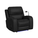 Euphora P3 Power Glider Recliner W/Heat & Massage, Music, Ipad holder W/wireless charger and USBC in Aline Black - Michael's Discount Furniture