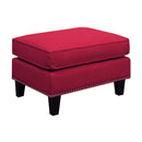 Erica 497 Ottoman W/Chrome Nail Heirloom Berry (ISTA 3) - Michael's Discount Furniture